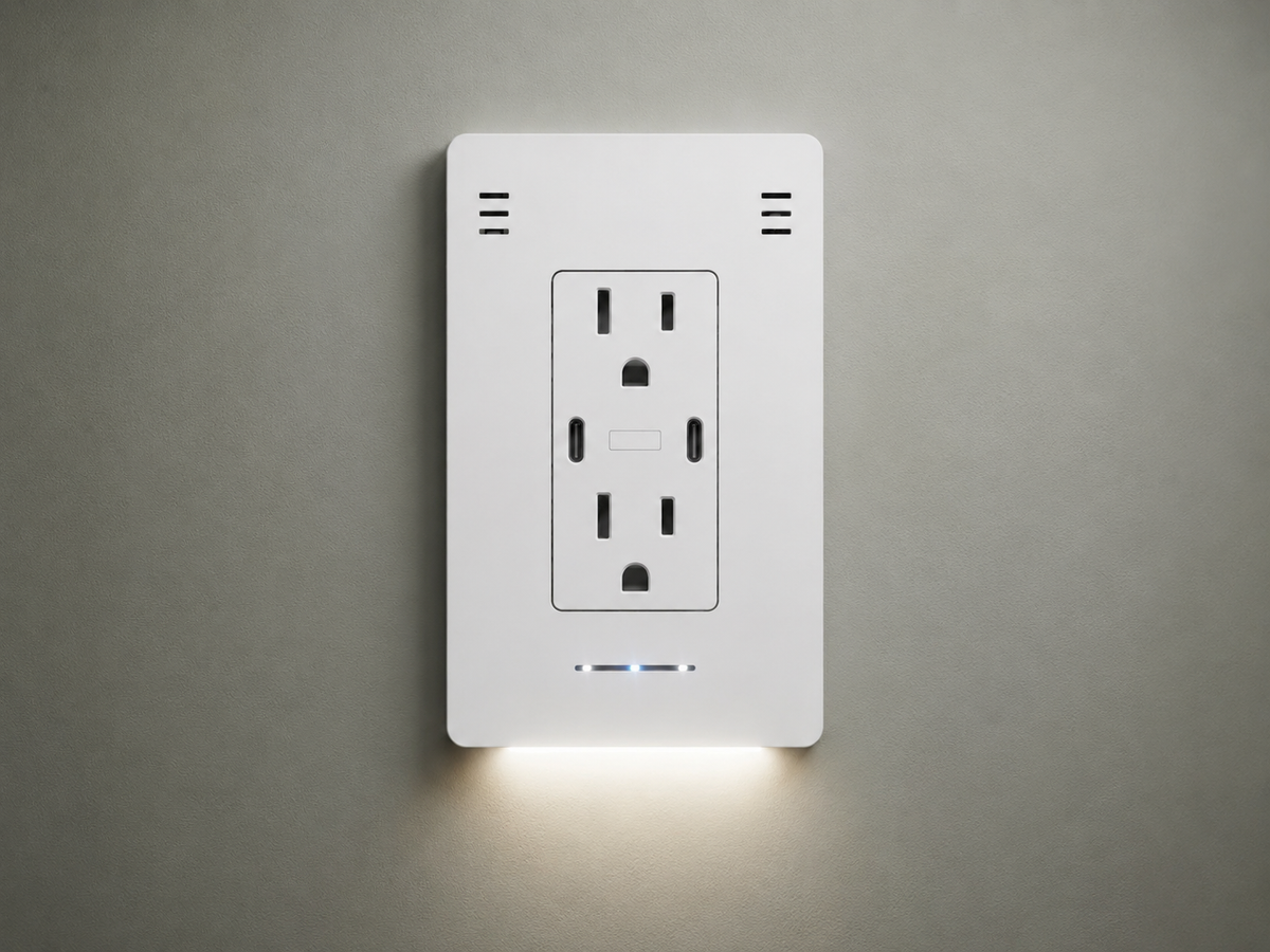 InvisOutlet C Pro front view with USB-C ports