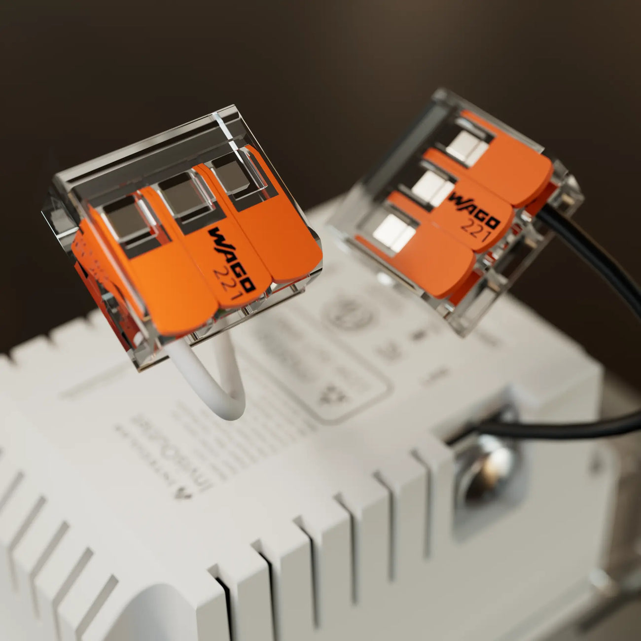 Pre-wired WAGO connectors included with InvisOutlet Pro